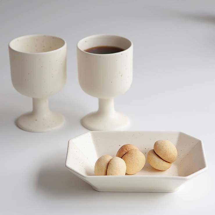 [Free Shipping] Here Handmade Wine Cup + Bowl Dishware Gift Set 3P