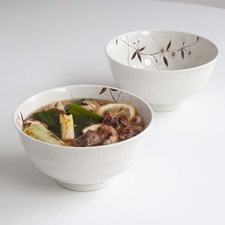 일본 면기 벚꽃 그릇 세트 2P